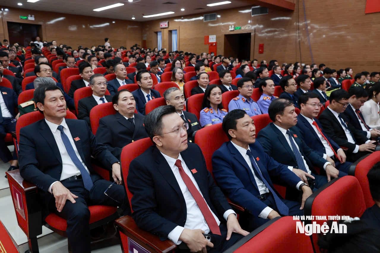Các đại biểu tham dự Đại hội đại biểu Đảng bộ tỉnh Nghệ An lần thứ XX, nhiệm kỳ 2025-2030. Ảnh: Hữu Hoàng