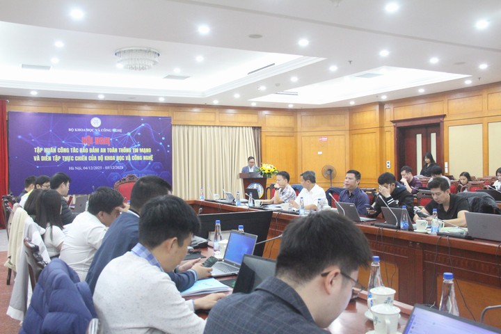 Bộ KH&CN tập huấn công tác bảo đảm an toàn thông tin mạng và diễn tập thực chiến- Ảnh 1. Bộ KH&CN tập huấn công tác bảo đảm an toàn thông tin mạng và diễn tập thực chiến- Ảnh 1.