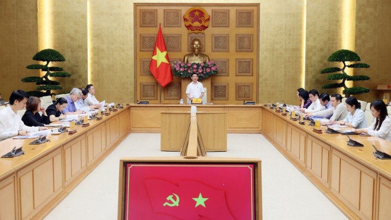 Phó Thủ tướng Hồ Đức Phớc, Trưởng ban Chỉ đạo Phòng chống rửa tiền quốc gia chủ trì cuộc họp Ban Chỉ đạo.