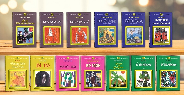 B&igrave;a s&aacute;ch những t&aacute;c phẩm văn học nổi tiếng Việt Nam v&agrave; nước ngo&agrave;i vừa được NXB Kim Đồng t&aacute;i bản.
