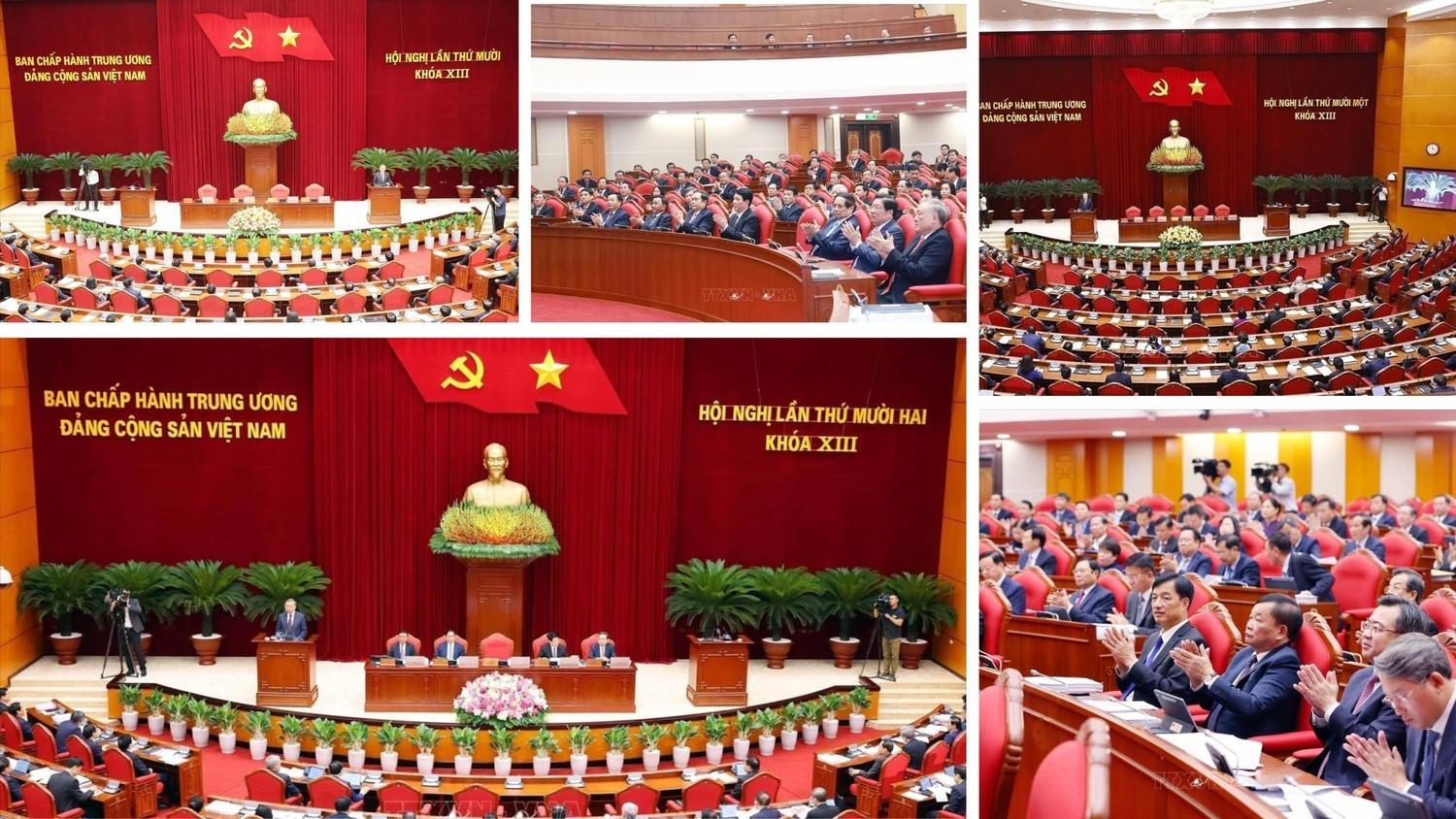 Hội nghị Trung ương 10, 11, 12, Ban Chấp h&agrave;nh Trung ương kh&oacute;a XIII đ&atilde; thảo luận d&acirc;n chủ, kỹ lưỡng v&agrave; thống nhất rất cao ban h&agrave;nh Phương hướng c&ocirc;ng t&aacute;c nh&acirc;n sự Ban Chấp h&agrave;nh Trung ương Đảng kho&aacute; XIV. (Ảnh: TTXVN)