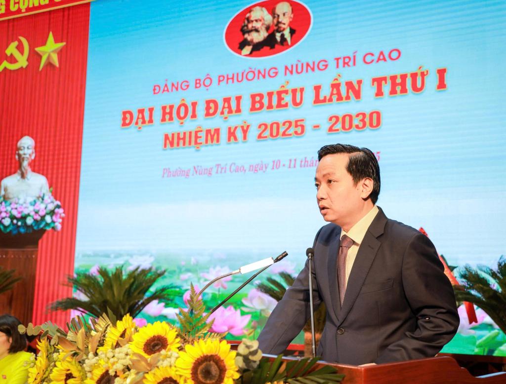 Phó Bí thư Tỉnh ủy, Chủ tịch UBND tỉnh Lê Hải Hòa phát biểu chỉ đạo Đại hội.