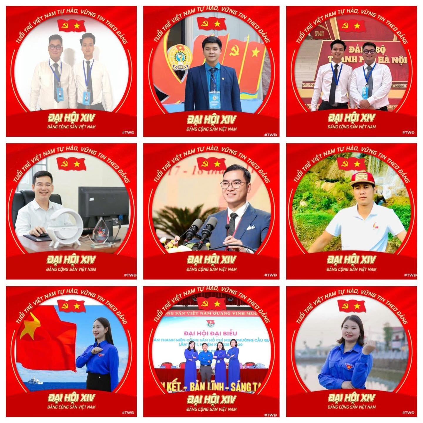 Tuổi trẻ cả nước đồng loạt "phủ đỏ" mạng x&atilde; hội thể hiện niềm tin y&ecirc;u với Đảng quang vinh.