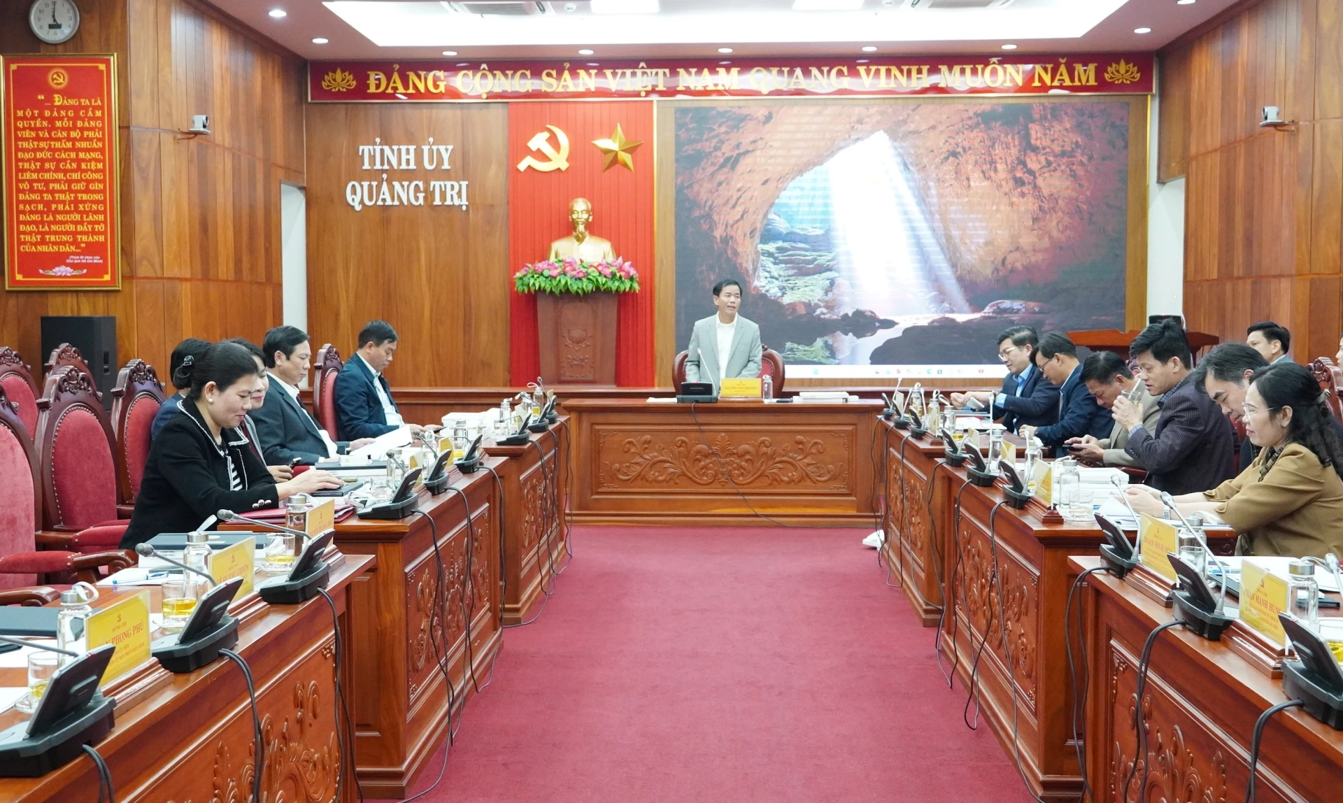 Đồng ch&iacute; Nguyễn Văn Phương, B&iacute; thư Tỉnh ủy kết luận phi&ecirc;n họp - Ảnh: QV