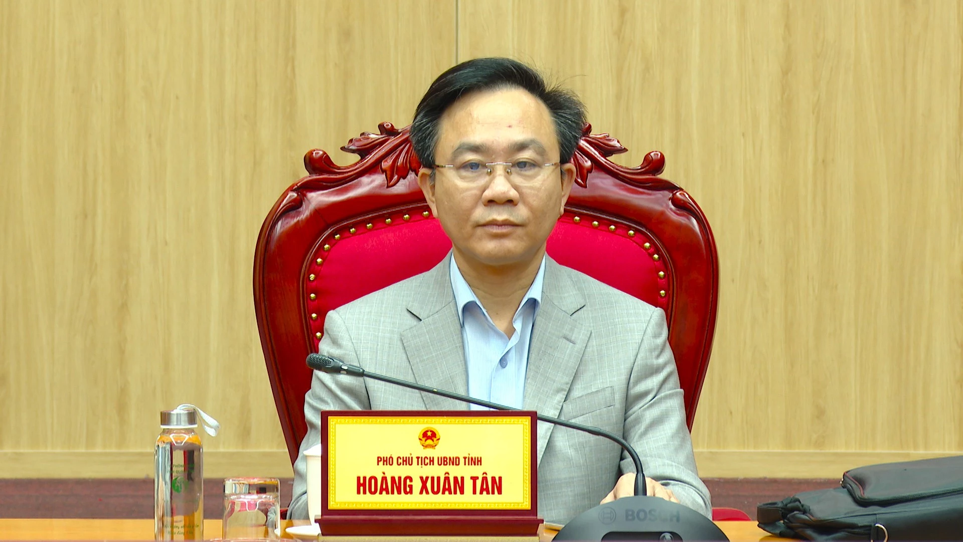 Đồng ch&iacute; Ph&oacute; Chủ tịch UBND tỉnh chủ tr&igrave; tại điểm cầu Quảng Trị - Ảnh: T.L