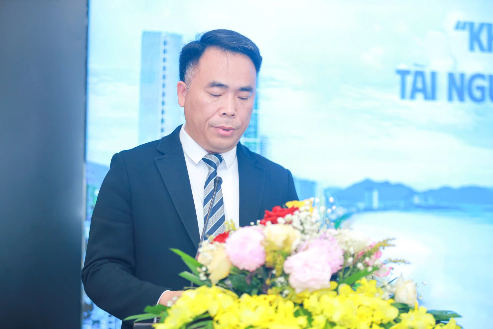 Ông Đào Xuân Hưng, Tổng Biên tập Tạp chí NN-MT phát biểu tại Hội thảo - Ảnh: QV