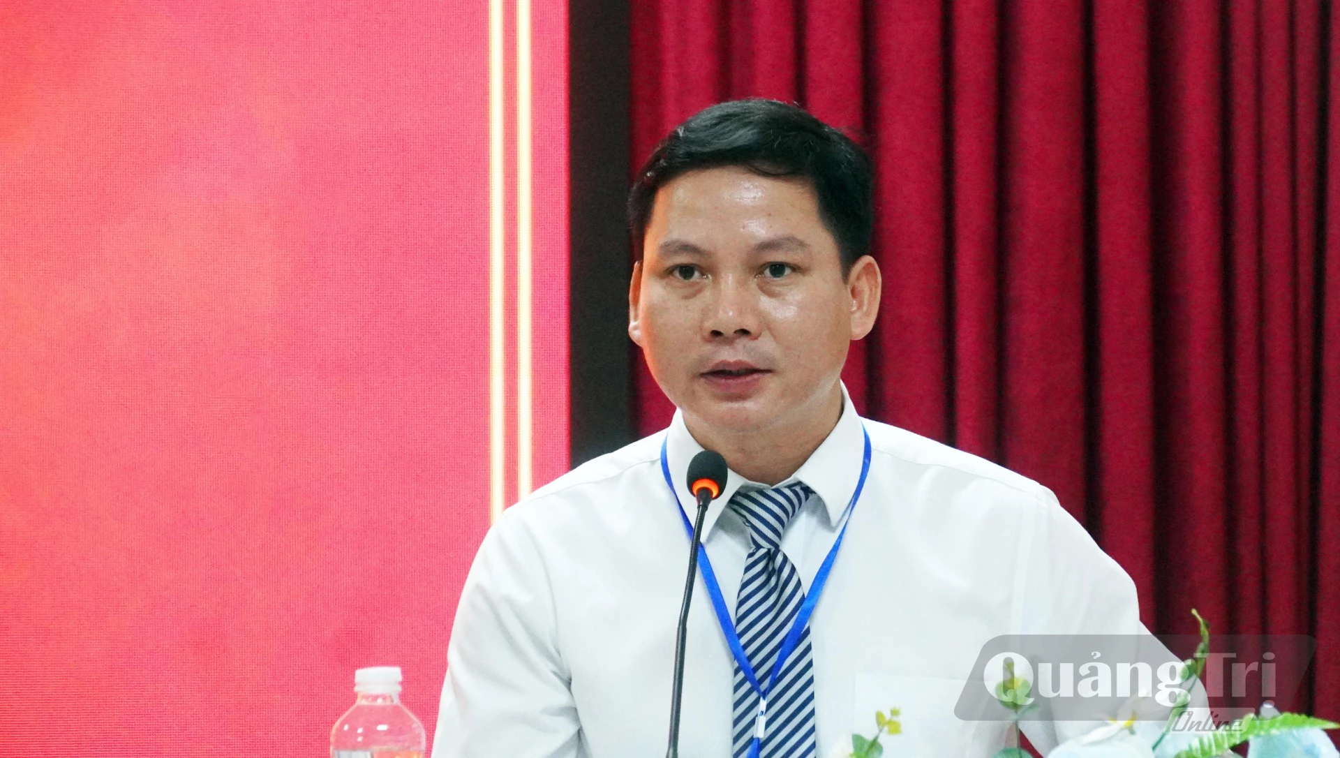 Đại diện học viên phát biểu tại lễ bế giảng - Ảnh: N.M