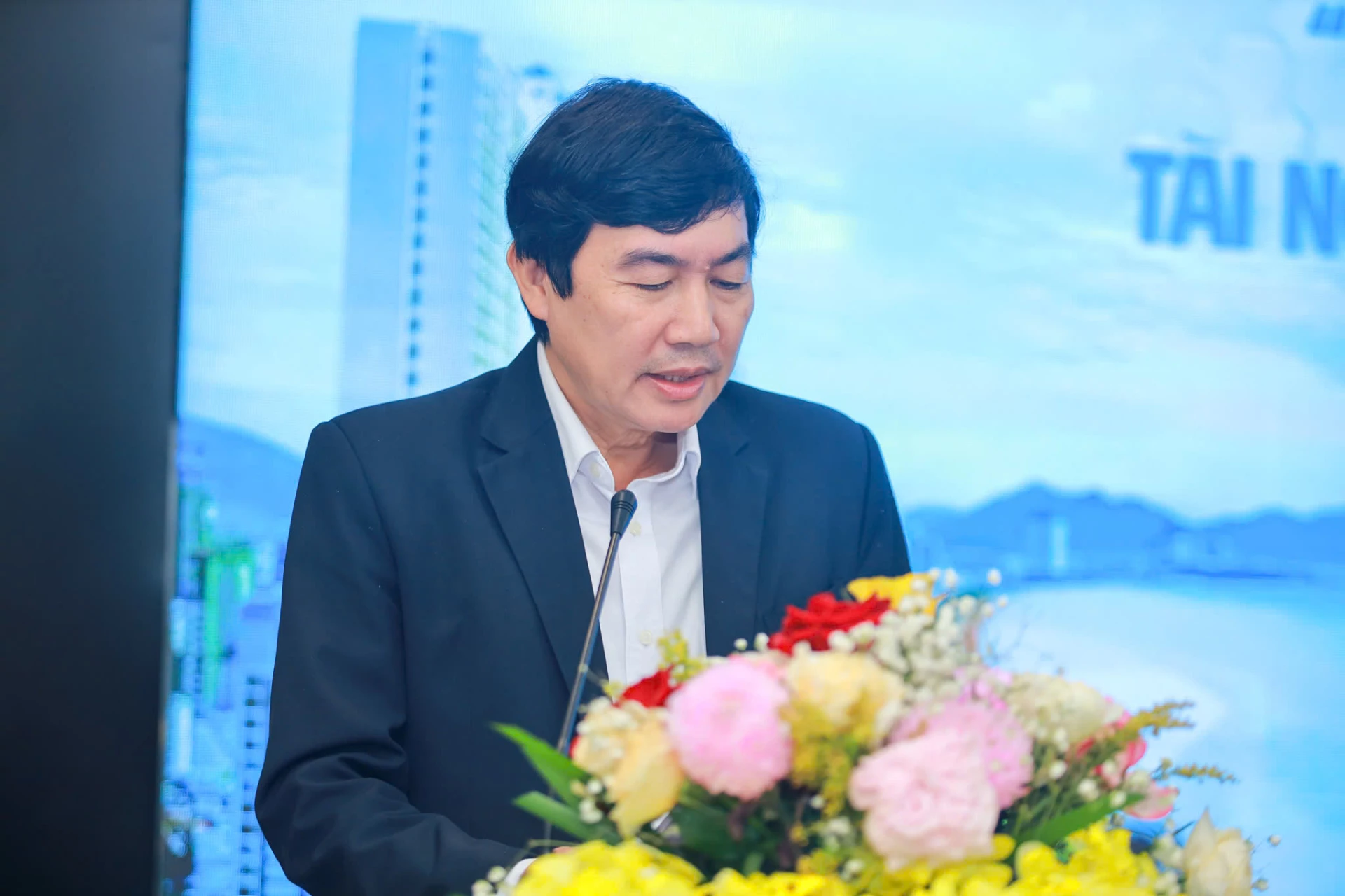 Lãnh đạo Sở NN-MT Quảng Trị phát biểu tại Hội thảo - Ảnh: QV