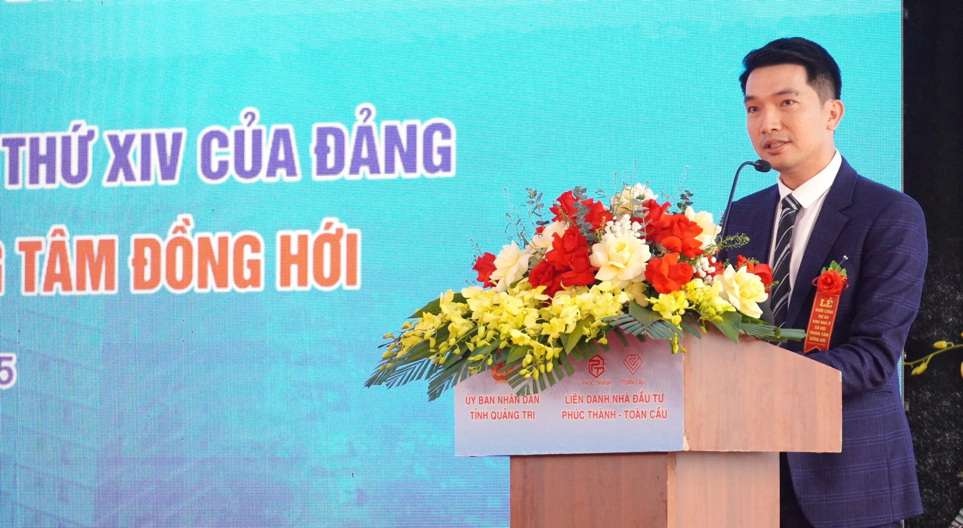 Đại diện chủ đầu tư phát biểu tại buổi lễ - Ảnh: QV