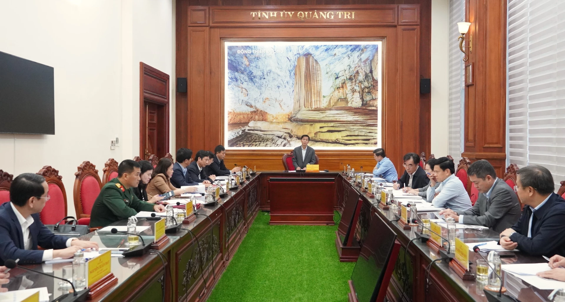 Đồng chí Nguyễn Văn Phương, Bí thư Tỉnh ủy, Trưởng BCĐ kết luận cuộc họp - Ảnh: QV