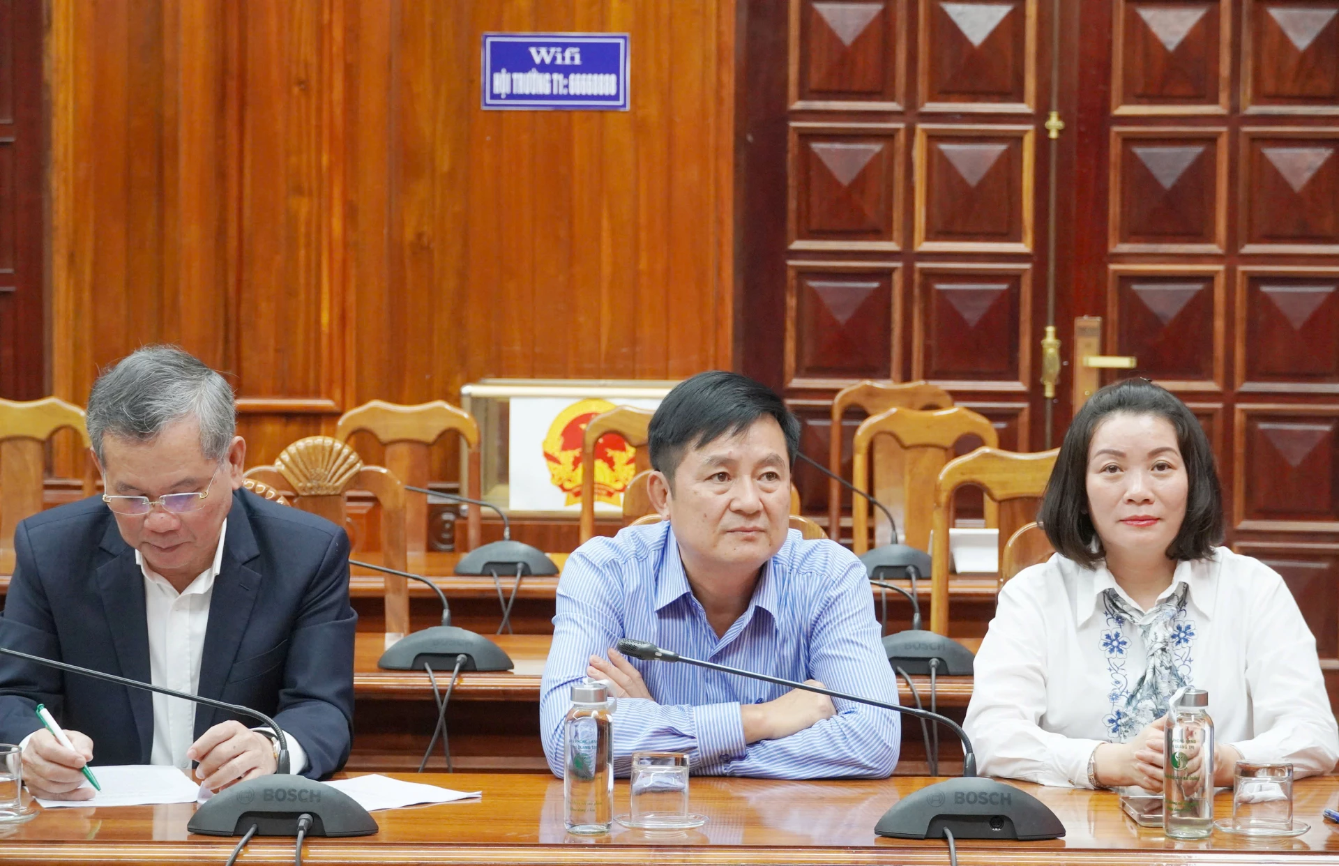 Đại biểu dự hội nghị tại điểm cầu Quảng Trị - Ảnh: H.N