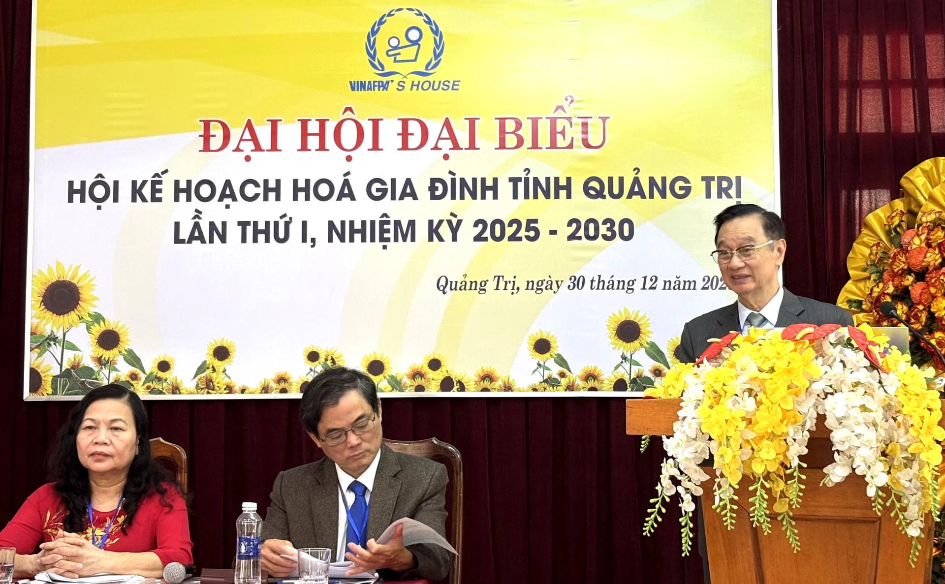 Ph&oacute; Gi&aacute;o sư, Tiến sĩ Phạm B&aacute; Nhất, Chủ tịch Trung ương Hội KHHGĐ Việt Nam ph&aacute;t biểu tại đại hội - Ảnh: H.L