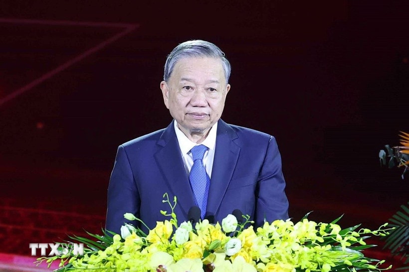 Tổng Bí thư Tô Lâm phát biểu. (Ảnh: Thống Nhất/TTXVN)