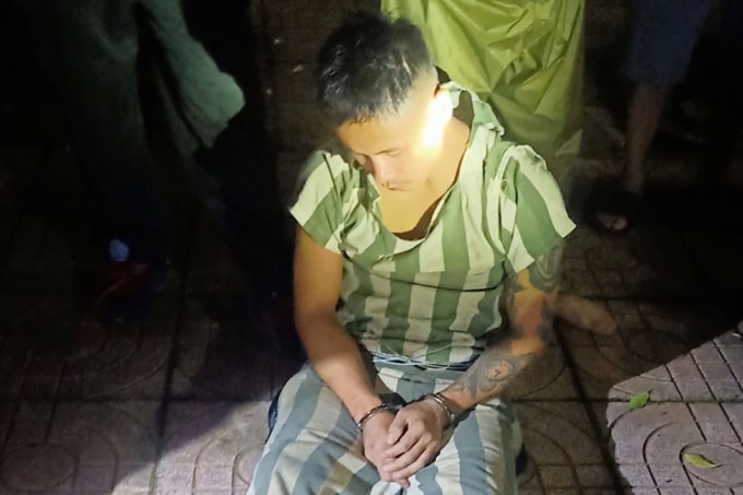 Trần Ngọc Hòa lúc bị bắt. Ảnh: C.An