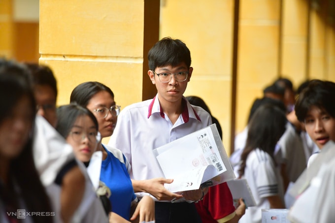 Thí sinh thi tốt nghiệp THPT 2025 tại TP HCM Ảnh: Thanh Tùng
