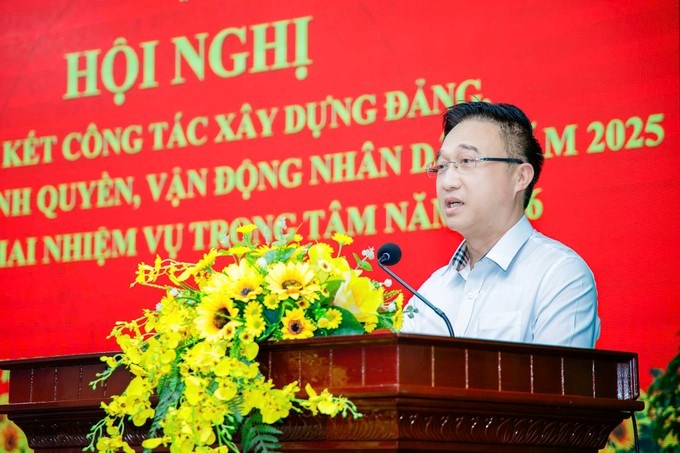 Ph&oacute; B&iacute; thư Th&agrave;nh ủy TPHCM Đặng Minh Th&ocirc;ng ph&aacute;t biểu chỉ đạo. (Ảnh: SGGP)