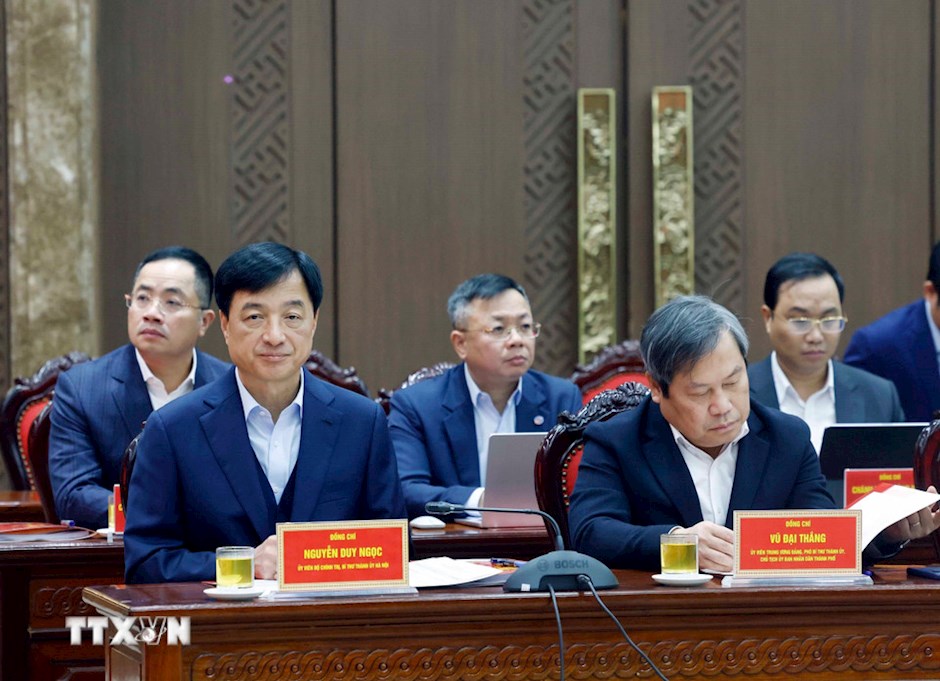 C&aacute;c đại biểu tham dự buổi l&agrave;m việc. (Ảnh: TTXVN)