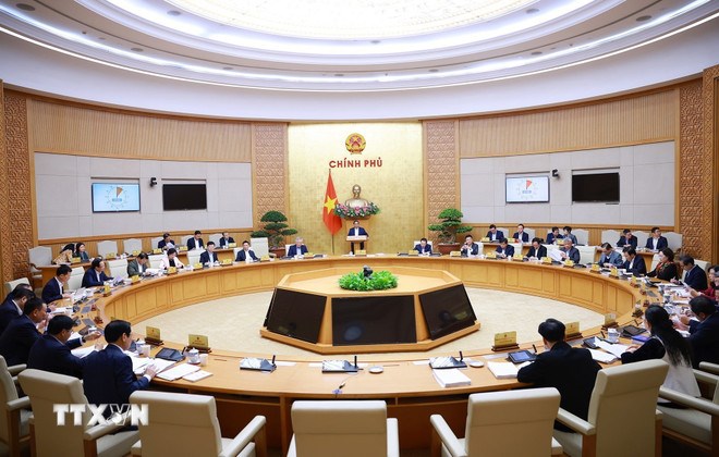 Một phi&ecirc;n họp của Ch&iacute;nh phủ. (Ảnh: TTXVN)