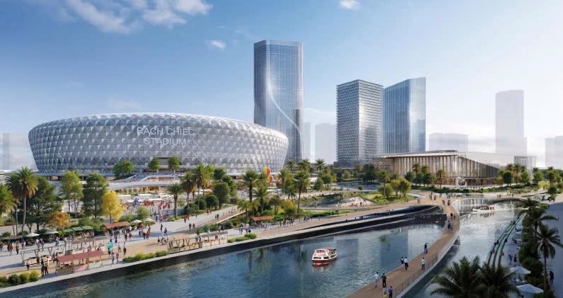   Phối cảnh Dự án Khu liên hợp Thể dục Thể thao Quốc gia Rạch Chiếc