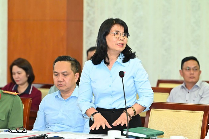 Đại diện cơ quan b&aacute;o ch&iacute; v&agrave; xuất bản ph&aacute;t biểu tại hội nghị. (Ảnh: SGGP)