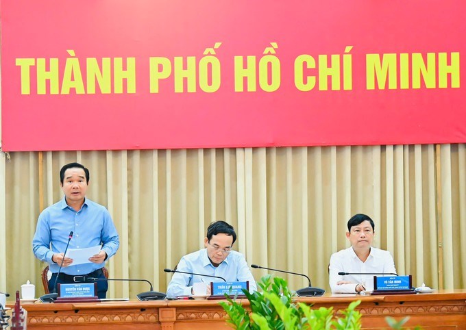 Chủ tịch UBND TPHCM Nguyễn Văn Được ph&aacute;t biểu. (Ảnh: SGGP)