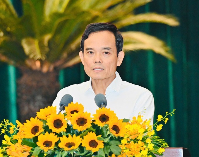 B&iacute; thư Th&agrave;nh ủy TPHCM Trần Lưu Quang ph&aacute;t biểu khai mạc. (Ảnh: SGGP)