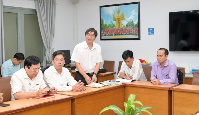 Phó Tổng Biên tập Báo Sài Gòn Giải Phóng Trương Đức Nghĩa (nguyên Tổng Biên tập Báo Bà Rịa - Vũng Tàu) phát biểu. Ảnh: VĂN MINH