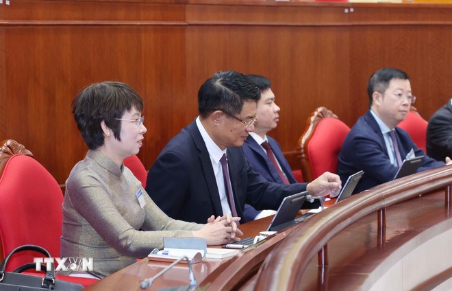 C&aacute;c đại biểu dự khai mạc Hội nghị lần thứ 15 Ban Chấp h&agrave;nh Trung ương Đảng kh&oacute;a XIII. (Ảnh: TTXVN)