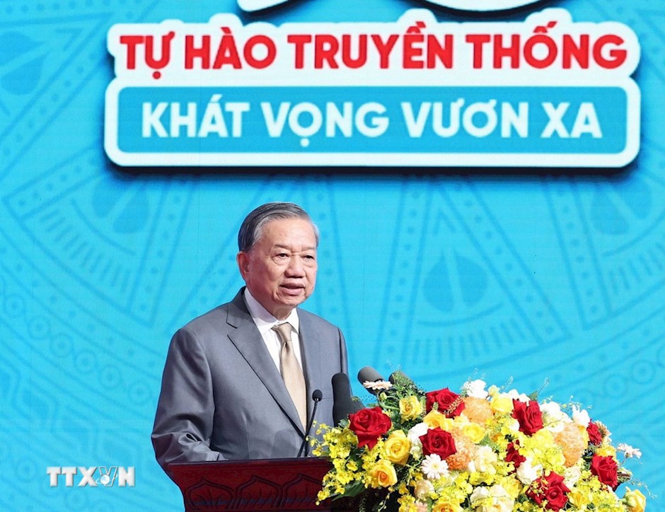 Tổng Bí thư Tô Lâm phát biểu. (Ảnh: TTXVN)