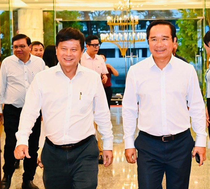 Chủ tịch UBND TPHCM Nguyễn Văn Được đến dự họp mặt l&atilde;nh đạo c&aacute;c cơ quan b&aacute;o ch&iacute; tại TPHCM. (Ảnh: SGGP)