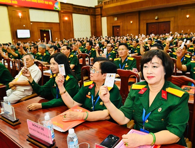 Các đại biểu biểu quyết tại đại hội. (Ảnh: SGGP)