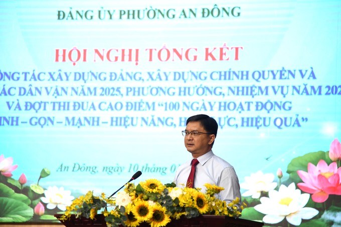 Đồng ch&iacute; Nguyễn Mạnh Cường ph&aacute;t biểu chỉ đạo