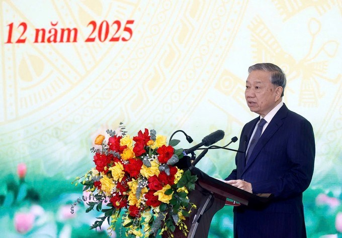 Tổng Bí thư Tô Lâm phát biểu chỉ đạo tại hội nghị. (Ảnh: SGGP)