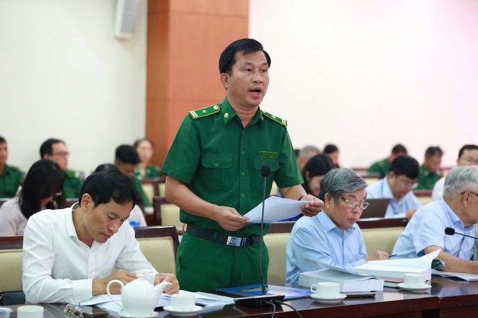 Thạc sĩ Nguyễn Văn Bình chia sẻ tại hội thảo. Ảnh: NGUYỄN HOÀNG