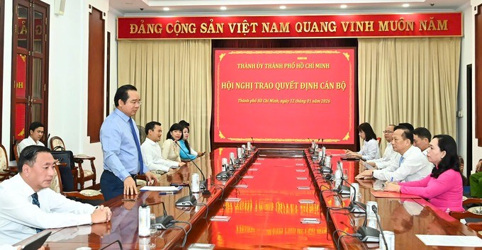 Đồng ch&iacute; Nguyễn Văn Được ph&aacute;t biểu ch&uacute;c mừng, giao nhiệm vụ. (Ảnh: SGGP)