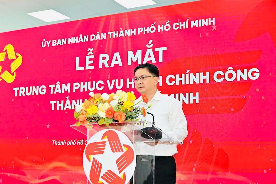 Ph&oacute; Chủ tịch UBND TPHCM Nguyễn Mạnh Cường ph&aacute;t biểu. Ảnh: SGGP