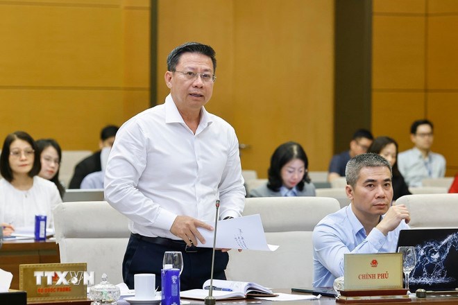 Thứ trưởng Bộ Tư pháp Nguyễn Thanh Ngọc phát biểu. (Ảnh: Doãn Tấn/TTXVN)