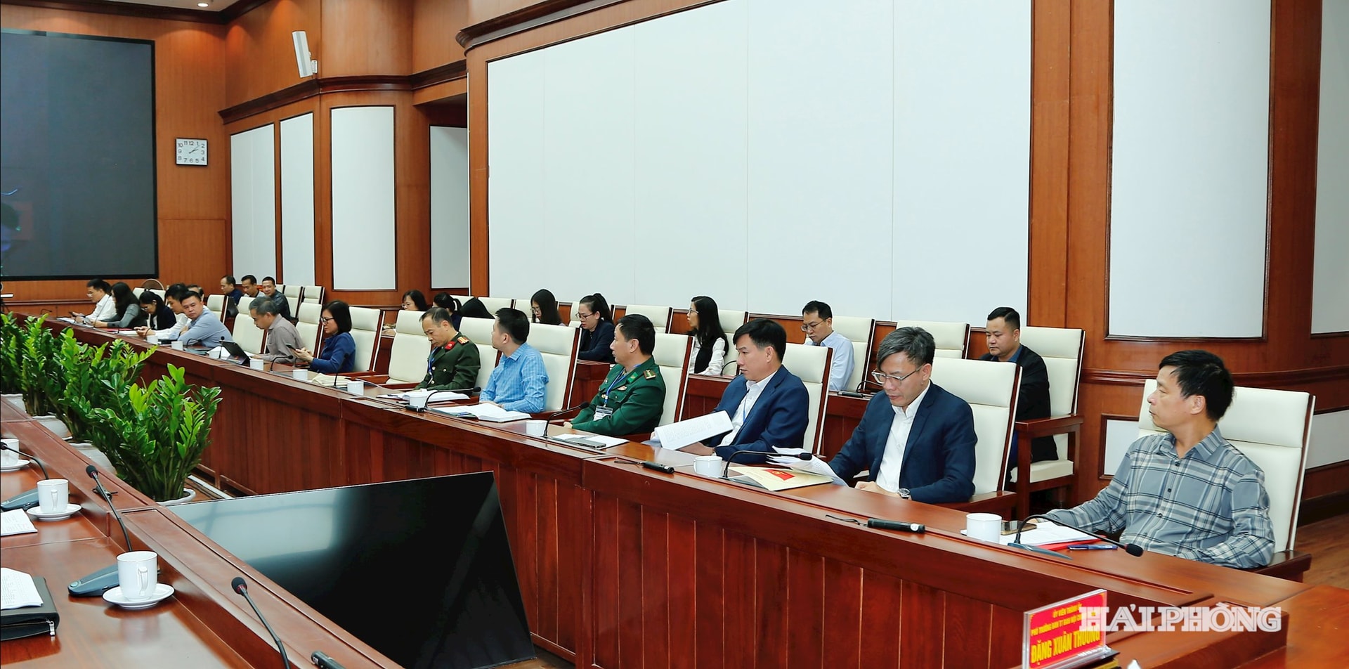 Các đại biểu dự hội nghị tại điểm cầu thành phố Hải Phòng.