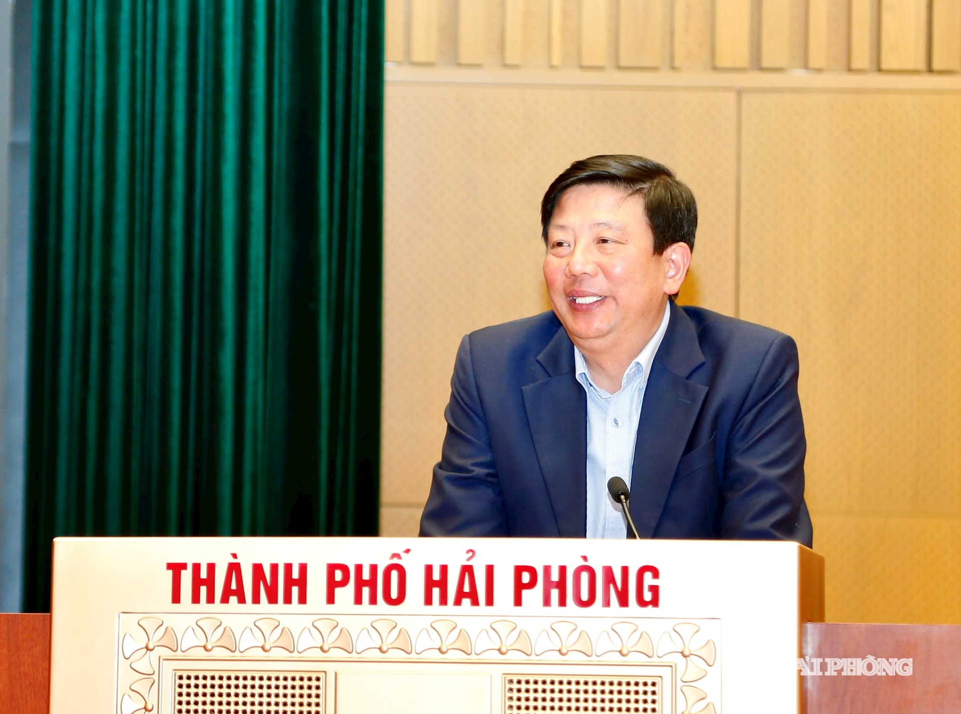 Đồng chí Nguyễn Quang Phúc, Uỷ viên ban Thường vụ Thành ủy, Trưởng ban Tuyên giáo và Dân vận Thành ủy phát biểu chỉ đạo tại hội nghị.