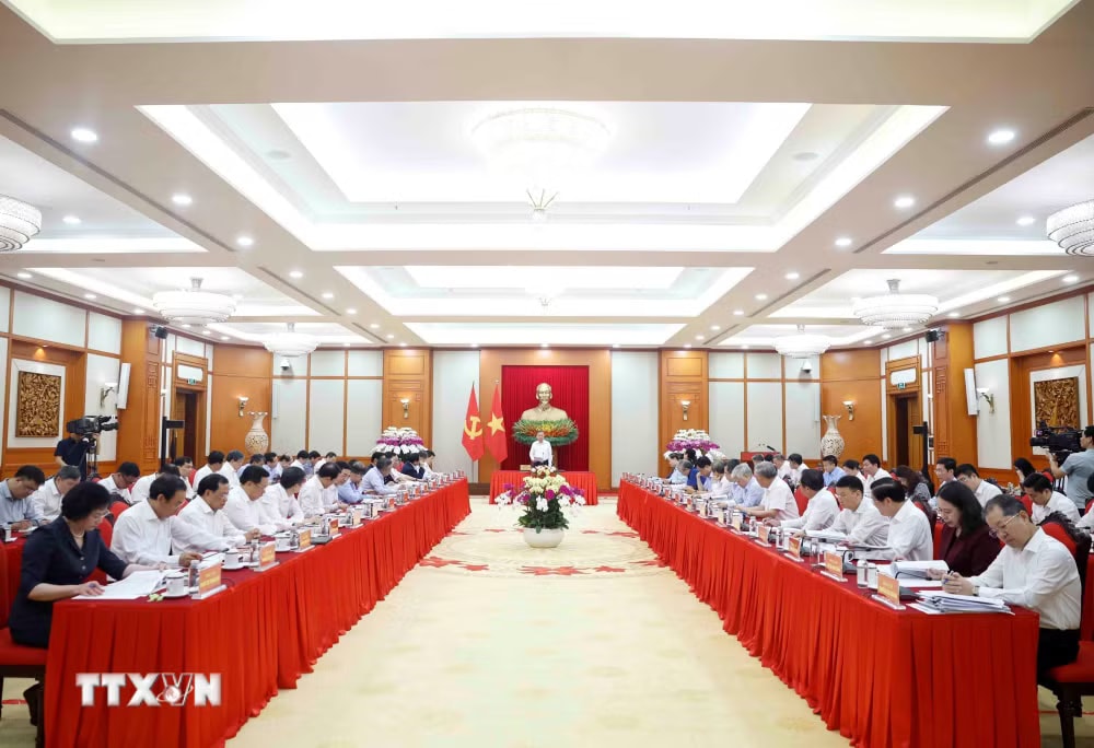 Tổng Bí thư, Chủ tịch nước Tô Lâm, Trưởng Ban Chỉ đạo phát biểu. (Ảnh: Thống Nhất/TTXVN) ttxvn-tong-bi-thu-chu-tich-nuoc-to-lam-chu-tri-phien-hop-ban-chi-dao-tong-ket-100-nam-dang-lanh-dao-cach-mang-viet-nam-14-7.jpg