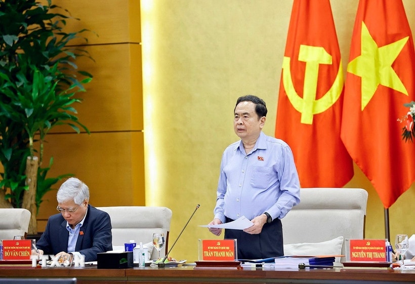 Chủ tịch Quốc hội Trần Thanh Mẫn phát biểu. (Ảnh: Doãn Tấn/TTXVN)