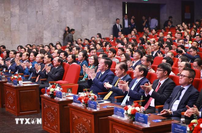 Các đại biểu dự Lễ trao Giải thưởng toàn quốc về Thông tin Đối ngoại lần thứ XI. (Ảnh: Dương Giang/TTXVN) ttxvn-thu-tuong-giai-thong-tin-doi-ngoai-4.jpg