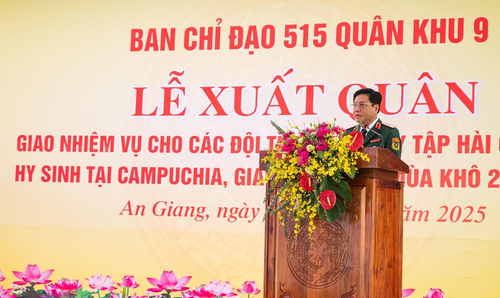 Quân khu 9 xuất quân làm nhiệm vụ tìm kiếm, quy tập hài cốt liệt sĩ tại Campuchia mùa khô 2025 - 2026