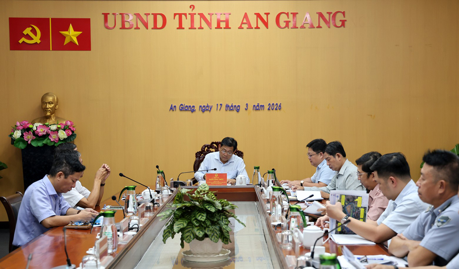 Phó Chủ tịch UBND tỉnh An Giang Ngô Công Thức chỉ đạo thực hiện các công trình trọng điểm