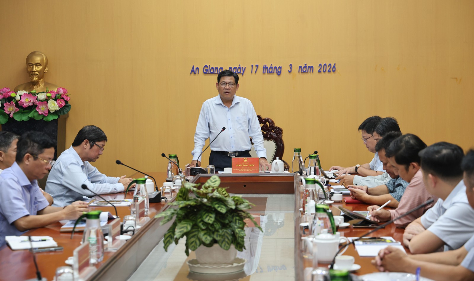 Phó Chủ tịch UBND tỉnh An Giang Ngô Công Thức chỉ đạo thực hiện các công trình trọng điểm