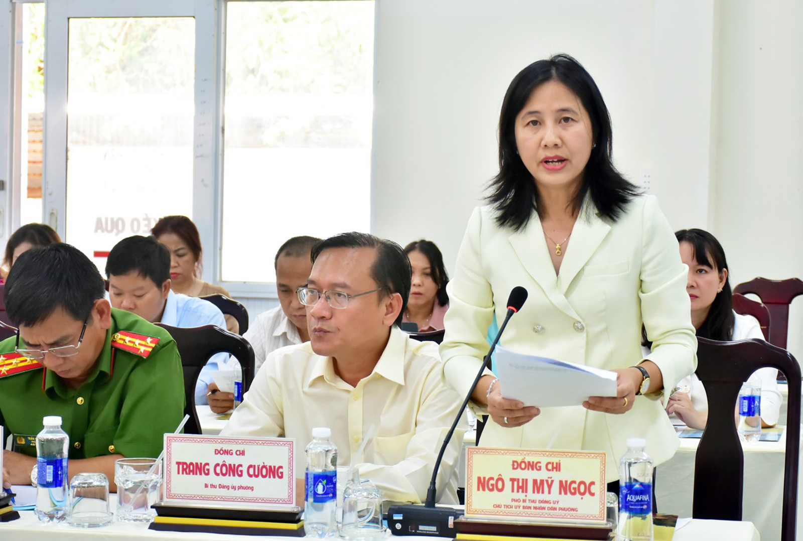 Phó Thủ tướng Chính phủ Phạm Thị Thanh Trà kiểm tra mô hình chính quyền 2 cấp tại phường Vĩnh Tế