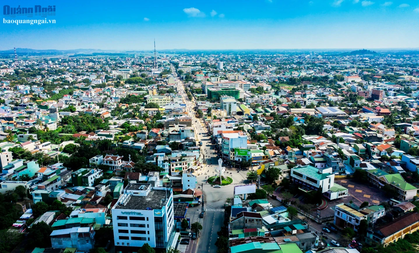 Một góc phường Nghĩa Lộ nhìn từ trên cao.