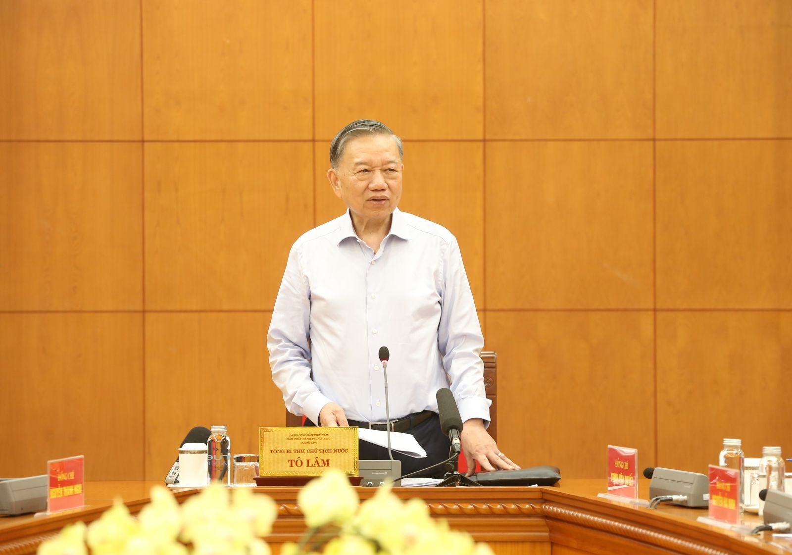 Đồng chí Tổng Bí thư, Chủ tịch nước Tô Lâm phát biểu chỉ đạo tại cuộc làm việc.