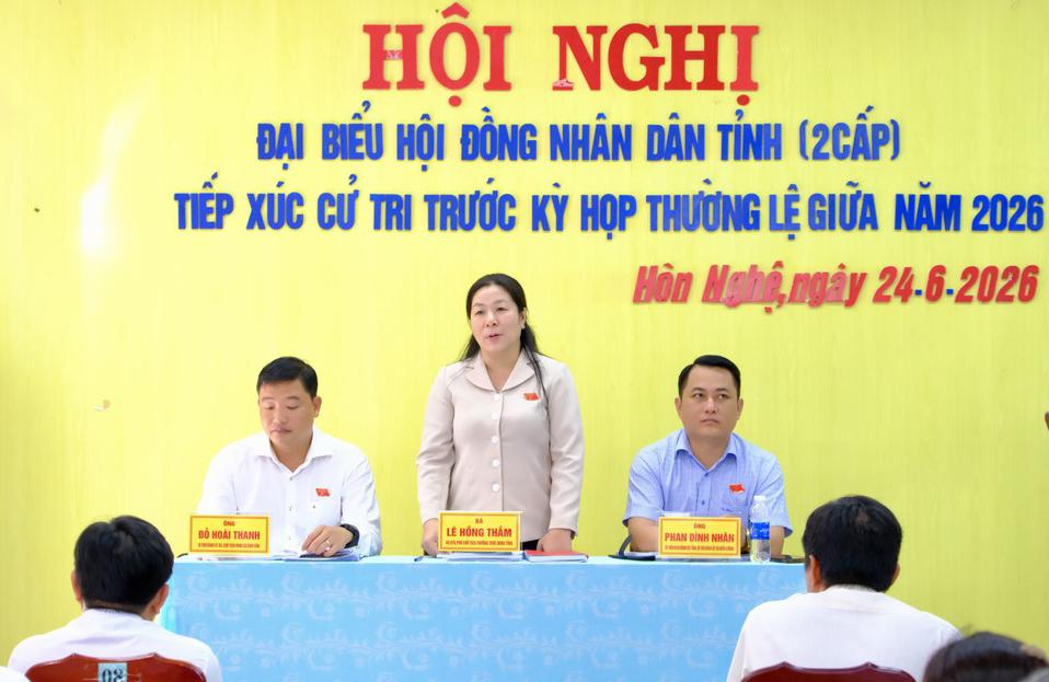 Tổ Đại biểu số 19 HĐND tỉnh An Giang tiếp xúc cử tri tại xã Hòn Nghệ