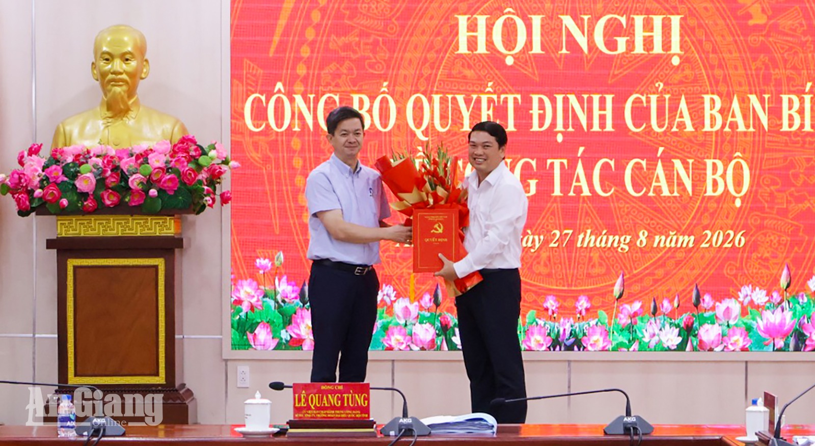 Đồng chí Lê Trung Hồ tham gia Ban Thường vụ Tỉnh ủy An Giang